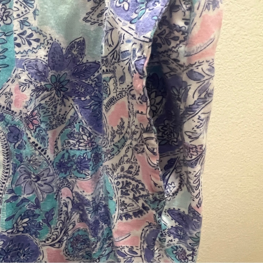 Aria, 2-Piece Pajama Set, lavender & aqua print Large - Picture 10 of 12